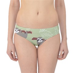 Sloths Pattern Design Hipster Bikini Bottoms by Vaneshart