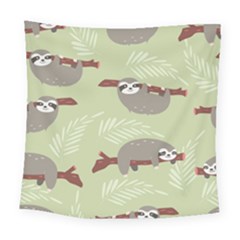 Sloths Pattern Design Square Tapestry (large) by Vaneshart