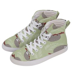 Sloths Pattern Design Women s Hi-top Skate Sneakers by Vaneshart