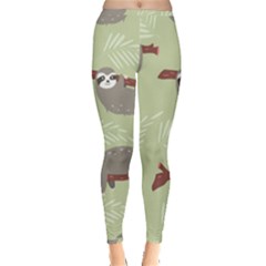 Sloths Pattern Design Inside Out Leggings by Vaneshart