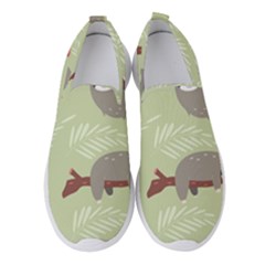 Sloths Pattern Design Women s Slip On Sneakers by Vaneshart