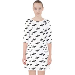 Freedom Concept Graphic Silhouette Pattern Pocket Dress