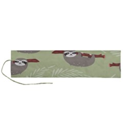 Sloths Pattern Design Roll Up Canvas Pencil Holder (l) by Vaneshart