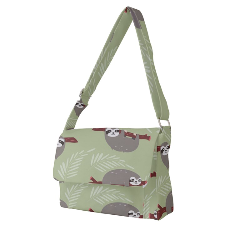 Sloths Pattern Design Full Print Messenger Bag (M)