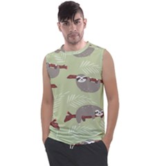 Sloths Pattern Design Men s Regular Tank Top by Vaneshart