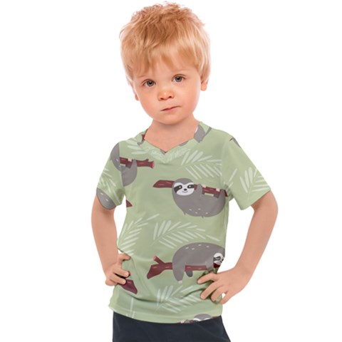 Sloths Pattern Design Kids  Sports Tee by Vaneshart