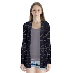 Abstract Math Pattern Drape Collar Cardigan by Vaneshart