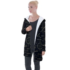 Abstract Math Pattern Longline Hooded Cardigan by Vaneshart