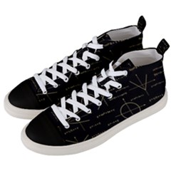 Abstract Math Pattern Men s Mid-top Canvas Sneakers by Vaneshart