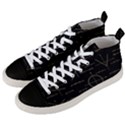 Abstract Math Pattern Men s Mid-Top Canvas Sneakers View2