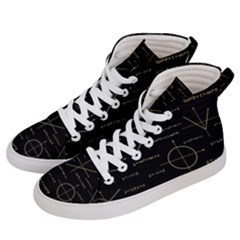 Abstract Math Pattern Women s Hi-top Skate Sneakers by Vaneshart