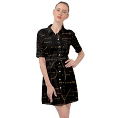 Abstract Math Pattern Belted Shirt Dress by Vaneshart