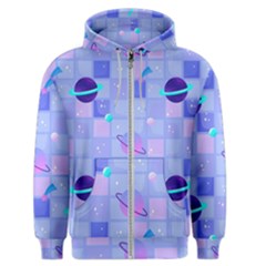 Seamless Pattern Pastel Galaxy Future Men s Zipper Hoodie by Vaneshart