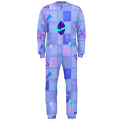 Seamless Pattern Pastel Galaxy Future Onepiece Jumpsuit (men)  by Vaneshart