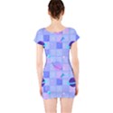 Seamless Pattern Pastel Galaxy Future Short Sleeve Bodycon Dress View2