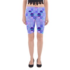 Seamless Pattern Pastel Galaxy Future Yoga Cropped Leggings by Vaneshart