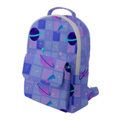 Seamless Pattern Pastel Galaxy Future Flap Pocket Backpack (large) by Vaneshart