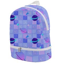 Seamless Pattern Pastel Galaxy Future Zip Bottom Backpack