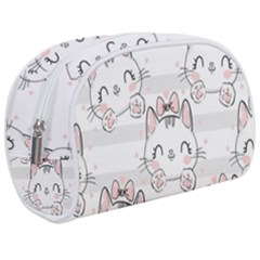 Cat With Bow Pattern Makeup Case (medium)