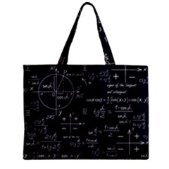 Mathematical Seamless Pattern With Geometric Shapes Formulas Zipper Mini Tote Bag by Vaneshart