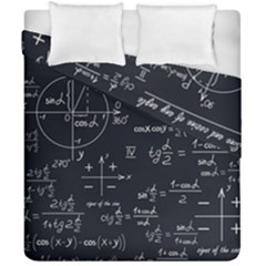 Mathematical Seamless Pattern With Geometric Shapes Formulas Duvet Cover Double Side (california King Size) by Vaneshart