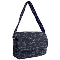 Mathematical Seamless Pattern With Geometric Shapes Formulas Courier Bag by Vaneshart