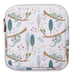 Pattern Sloth Woodland Mini Square Pouch by Vaneshart