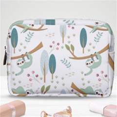 Pattern Sloth Woodland Make Up Pouch (medium) by Vaneshart