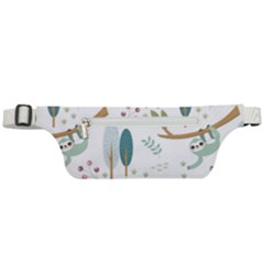 Pattern Sloth Woodland Active Waist Bag by Vaneshart