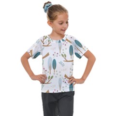 Pattern Sloth Woodland Kids  Mesh Piece Tee