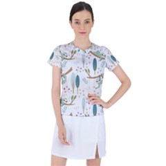 Pattern Sloth Woodland Women s Sports Top