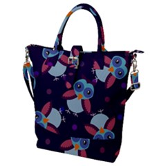 Owl Pattern Background Buckle Top Tote Bag by Vaneshart