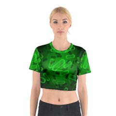 Green Rod Shaped Bacteria Cotton Crop Top by Vaneshart