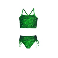 Green Rod Shaped Bacteria Girls  Tankini Swimsuit by Vaneshart