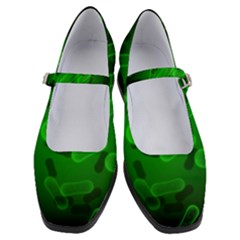 Green Rod Shaped Bacteria Women s Mary Jane Shoes by Vaneshart