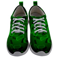 Green Rod Shaped Bacteria Mens Athletic Shoes by Vaneshart