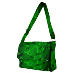 Green Rod Shaped Bacteria Full Print Messenger Bag (m)