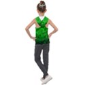 Green Rod Shaped Bacteria Kids  Sleeveless Hoodie View2