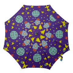 Card With Lovely Planets Hook Handle Umbrellas (large) by Vaneshart