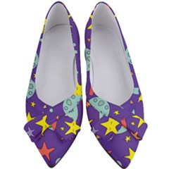 Card With Lovely Planets Women s Bow Heels