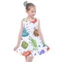 Dangerous Streptococcus Lactobacillus Staphylococcus Others Microbes Cartoon Style Vector Seamless Kids  Summer Dress View1