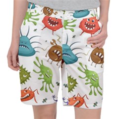 Dangerous Streptococcus Lactobacillus Staphylococcus Others Microbes Cartoon Style Vector Seamless Pocket Shorts by Vaneshart