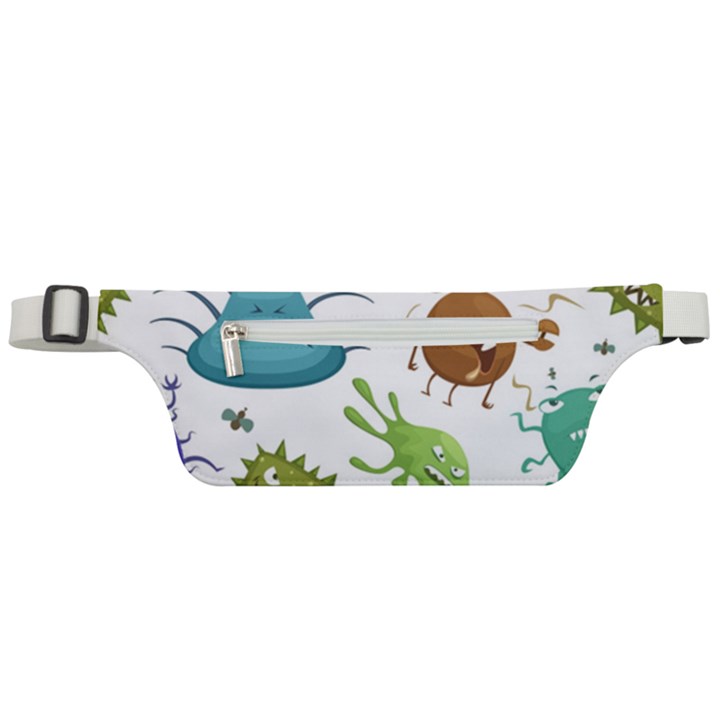 Dangerous Streptococcus Lactobacillus Staphylococcus Others Microbes Cartoon Style Vector Seamless Active Waist Bag