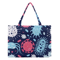 Seamless Pattern Microbes Virus Vector Illustration Medium Tote Bag by Vaneshart