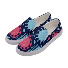 Seamless Pattern Microbes Virus Vector Illustration Women s Canvas Slip Ons by Vaneshart