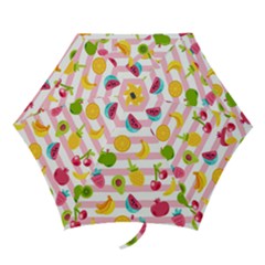 Tropical Fruits Berries Seamless Pattern Mini Folding Umbrellas by Vaneshart