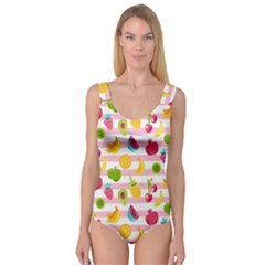 Tropical Fruits Berries Seamless Pattern Princess Tank Leotard 