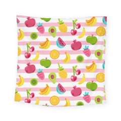 Tropical Fruits Berries Seamless Pattern Square Tapestry (small) by Vaneshart