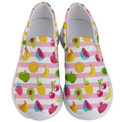 Tropical Fruits Berries Seamless Pattern Men s Lightweight Slip Ons by Vaneshart