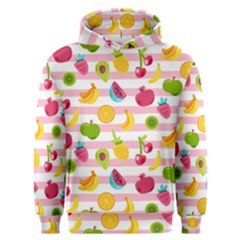 Tropical Fruits Berries Seamless Pattern Men s Overhead Hoodie by Vaneshart